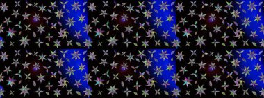 Siyah renkli çiçekler. Çiçek süslemeli çizim deseni. Raster illüstrasyonu.