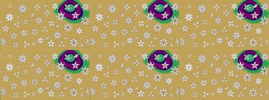 Küçük çiçekteki sevimli çiçek deseni. Güzel karalamalı çiçek desenli çizim. Güzel kumaş deseni. Raster illüstrasyonu.