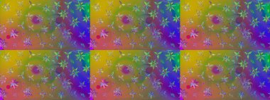 Güzel kumaş deseni. Raster Illustrasyon 'daki Çiçek Deseni' nin son moda çizimi. Renkli Yaz Temalı eskiz kalıbı. Düz Çiçek Elementleri Tasarımı.