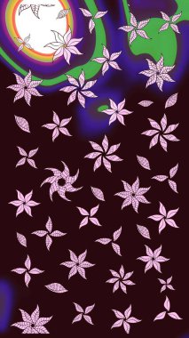 Nazik romantik baskı. Tatil havası. Bahar mevsimi. Raster güzel bir çiçek deseni çiziyor..