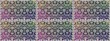 Karalama elementleri. El çizimi Raster çizimi. Duvar kağıdı, web sayfası arka planı, ambalaj kağıdı, davetiye, broşür, afiş veya web sitesi için kusursuz çiçek deseni kullanılabilir.