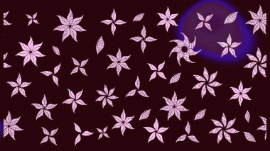 Kahverengi renkli çiçekler. Çiçek süslemeli çizim deseni. Raster illüstrasyonu.