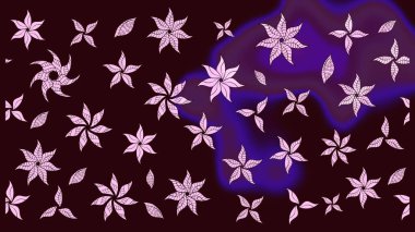 Çiçekli çiçek deseni, suluboya. Raster deseni. Küçük çiçekte güzel bir çiçek deseni..