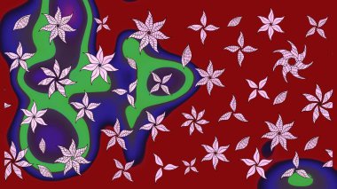 Güzel kumaş deseni. Güzel karalamalı çiçek desenli çizim. Küçük çiçekteki sevimli çiçek deseni. Raster illüstrasyonu.