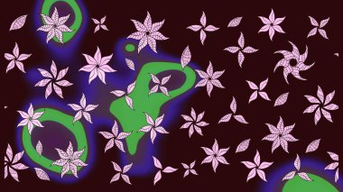 Nazik, narin çiçek arkaplanı. Kahverengi renkli çiçekler. Raster çiçek desenli ve çiçekli..