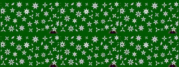 Suluboya çiçekli çiçek deseni. Raster illüstrasyonu. Yeşil renkli Asyalı tekstil.