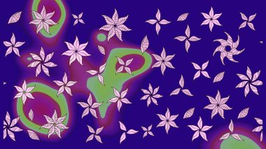 Raster. Mavi renkte güzel çiçekler, suluboya desenli eskiz deseni, duvar kağıdı, kart veya kumaş için fayanslı..