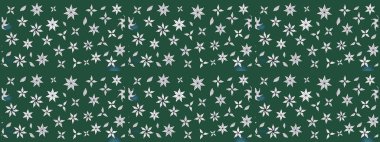 Çiçek yeşili eskiz deseni. Raster çiçek izi. Klasik taslak çizimi. Raster Yumuşak kumaş deseni.