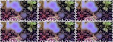 Ağaç dallı bahar çiçekleriyle desen, gri renklerde ve çiçek siluetiyle nötr renkler. Raster deseni.