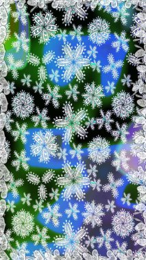 Raster deseni. Bahar çiçekli desen dallı, mavi ve nötr renkler çiçekli siluet.