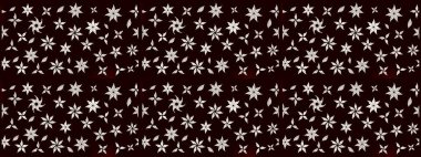 Siyah ve nötr renklerde. Raster illüstrasyonu. Çiçekli güzel suluboya desen.