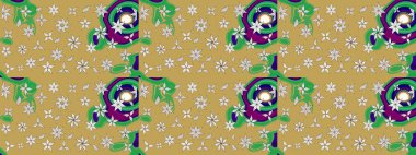 Raster deseni. Çiçekli çiçek deseni, suluboya. Küçük çiçekte güzel bir çiçek deseni..