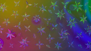 Raster illüstrasyonu. Egzotik çiçekler, kahverengi renklerde botanik, parlak, klasik bir doğa. Klasik tropikal doğal elementlerin suluboya seti.