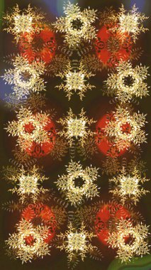 Renkli arka planda izole edilmiş kar tanelerinin düz tasarımı. Raster illüstrasyonu. Kar taneleri arka planda. Kar tanesi süsleme deseni. Kar taneleri deseni.