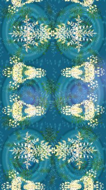 Güzel süs eşyası. Kar tanesi süsü Raster illüstrasyonu. Altın renkte kar tanesi süsü. Kar taneleri izole edildi.