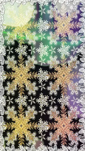 Gri renklerde, altın elementlerle kusursuz desen. Klasik raster sarısı, kusursuz desen. Klasik klasik klasik arka plan. Geleneksel oryantasyon süsü.