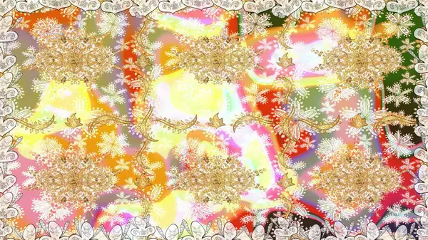 Tarafsız renklerde ve altın elementlerle geleneksel klasik altın raster deseni. Barok tarzında kusursuz bir doğulu süsü..