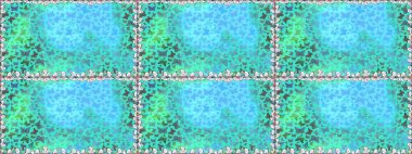 Kıyafetler, erkekler, kızlar ve duvar kağıtları için soyut, pürüzsüz desen. Raster. Kelebekli Raster. Mavi renkli illüstrasyon.