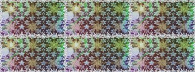 Kına dövmeli süs çiçekleri, altın çıkartmalar, mehndi ve yoga tasarımı, kartlar ve parmak izleri. Raster Golden Mehndi kusursuz desen. Tarafsız renklerde desen.