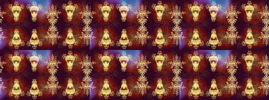 Güzel kumaş deseni. Düz Çiçek Elementleri Tasarımı. Raster Illustrasyon 'daki Çiçek Deseni' nin son moda çizimi. Renkli Yaz Teması çizim şablonu.