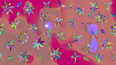 Eski moda arka plan. Çiçek çelengi. Kıvırcık, parlak örgü. Güzel, parlak, pürüzsüz kumaş, tuval. Desen, çizim, çiçek sınırı. Raster illüstrasyonu.