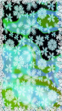 Çiçek ve yapraklı karalama şeklinde Raster çiçek deseni. Yumuşak, bahar çiçekleri mavi ve nötr renklerde. Raster illüstrasyonu.