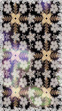 Raster illüstrasyonunda kusursuz çiçek deseni. Gri renklerde. Güzel kumaş deseni. Raster illüstrasyonu.