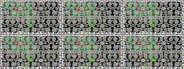 Düz Çiçek Elementleri Tasarımı. Gri renkli çiçekler. Renkli Yaz Temalı Kusursuz Arkaplan. Raster illüstrasyonunda kusursuz çiçek deseni.