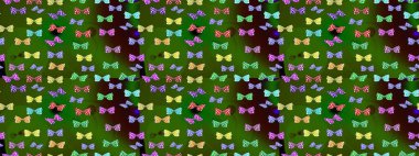 Yeşil renkli resim. Raster. Yeşil arka planda renkli kelebeğin çizim şekli. Karala, karala, karala.