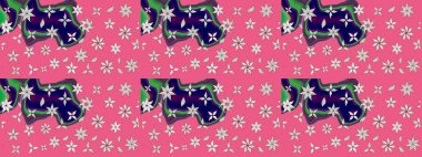 Çiçekli çiçek deseni, suluboya. Raster deseni. Küçük çiçekte güzel bir çiçek deseni..