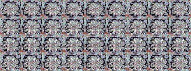 Bahar çiçekli, dikişsiz, sevimli çiçek deseni. Raster illüstrasyonu. Güzel kumaş deseni.