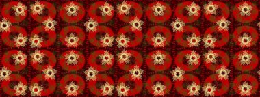 Kırmızı, kahverengi ve sarı renklerde ayrık suluboya kar taneleri. Kışın sembolü. Güzel dekorasyon. Raster çizimi kar taneleri.