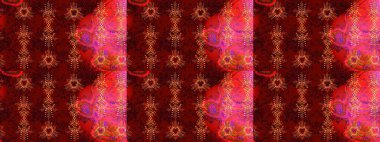 Renkli arka planda izole kar taneleri. Raster illüstrasyonu. Kar taneleri radyal kırmızı, siyah ve kahverengi renkler.