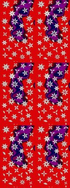 Güzel, parlak, pürüzsüz kumaş, tuval. Kıvırcık, parlak örgü. Raster illüstrasyonu. Desen, çizim, çiçek sınırı. Eski moda arka plan. Çiçeklerin çelengi.