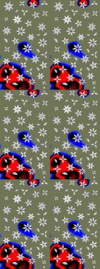 Raster illüstrasyonu. Küçük çaplı çiçeklerdeki basit şirin desenler. Tekstil veya kitap kapakları, imalat, duvar kağıtları, baskı, hediye paketi ve yapıştırma kitabı için çiçek eskiz geçmişi.