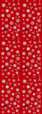 Düz Çiçek Elementleri Tasarımı. Kırmızı ve nötr renklerde zarif çiçekli suluboya. Raster illüstrasyonu. Renkli Bahar Teması çizim şablonu.