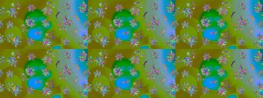 Tomurcukları çiçek olan sevimli bir çiçek deseni. Eski usul. Eskiz geçmişi. Kumaş, tekstil, duvar kağıdı baskısı için. Raster. Raster illüstrasyonu.