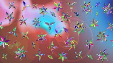 Çiçekli, yapraklı, çiçek desenli eskiz. El çizimi. Raster illüstrasyonu.