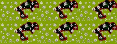 Düz Çiçek Elementleri Tasarımı. Raster Şirin kumaş deseni. Renkli Bahar Teması eskiz kalıbı. Eskiz klasiği.