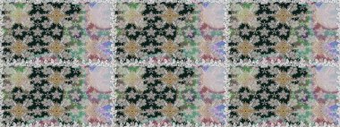 Çiçekli karalama şeklinde Raster çiçek deseni. Nazik, sevimli çiçek arkaplanı. Gri renkli çiçekler.