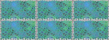 Kelebek desenli güzel çizim tasarımı. Mavi ve yeşil renkli resimler.