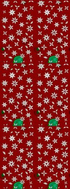 Kibar, yaz çiçekleri kırmızı ve nötr renklerde. Raster deseni. Küçük çiçekteki sevimli çiçek deseni. Raster illüstrasyonu.