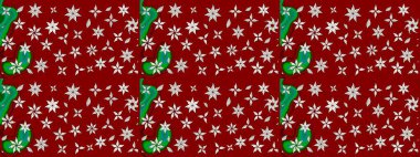 Kırmızı ve nötr kırmızı ve nötr. 1950-1960 motifleri. Çiçekli ipek eşarp. Retro tekstil tasarım koleksiyonu. El çizimi çiçek elementleri ile soyut çizim raster deseni.