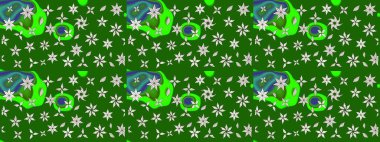 Yumuşak, yaz çiçekli arka plan. Yeşil ve nötr renklerde çiçekler. Raster çiçek desenli ve çiçekli..