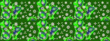 Tekstil için figür. Yapraklı çizim şekli. Davetiye ve kartpostal tasarımı için dekoratif çiçek unsurları. Poster ya da kapak için arka plan. Sevimli zarif çiçekler Raster illüstrasyonu.