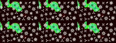 Düz Çiçek Elementleri Tasarımı. Güzel kumaş deseni. Renkli Bahar Teması eskiz kalıbı. Raster illüstrasyonunda çiçek deseni çizimi.