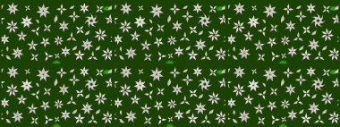 Yeşil ve nötr renklere karalamalar çizilmiş çiçek deseni. Raster illüstrasyonu.