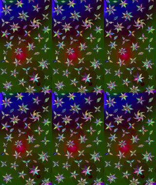 Moda baskıları için zarif bir şablon. Halk tarzı. Parlak renkli çiçekli ve yeşil yapraklı harika bir çiçek deseni. Modern çiçek arkaplanı.