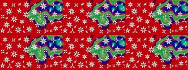 Raster güzel bir çiçek deseni çizmiş. Bahar mevsimi. Tatil havası. Nazik romantik baskı. Kırmızı renkte çiçekler.