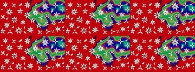 Raster güzel bir çiçek deseni çizmiş. Bahar mevsimi. Tatil havası. Nazik romantik baskı. Kırmızı renkte çiçekler.